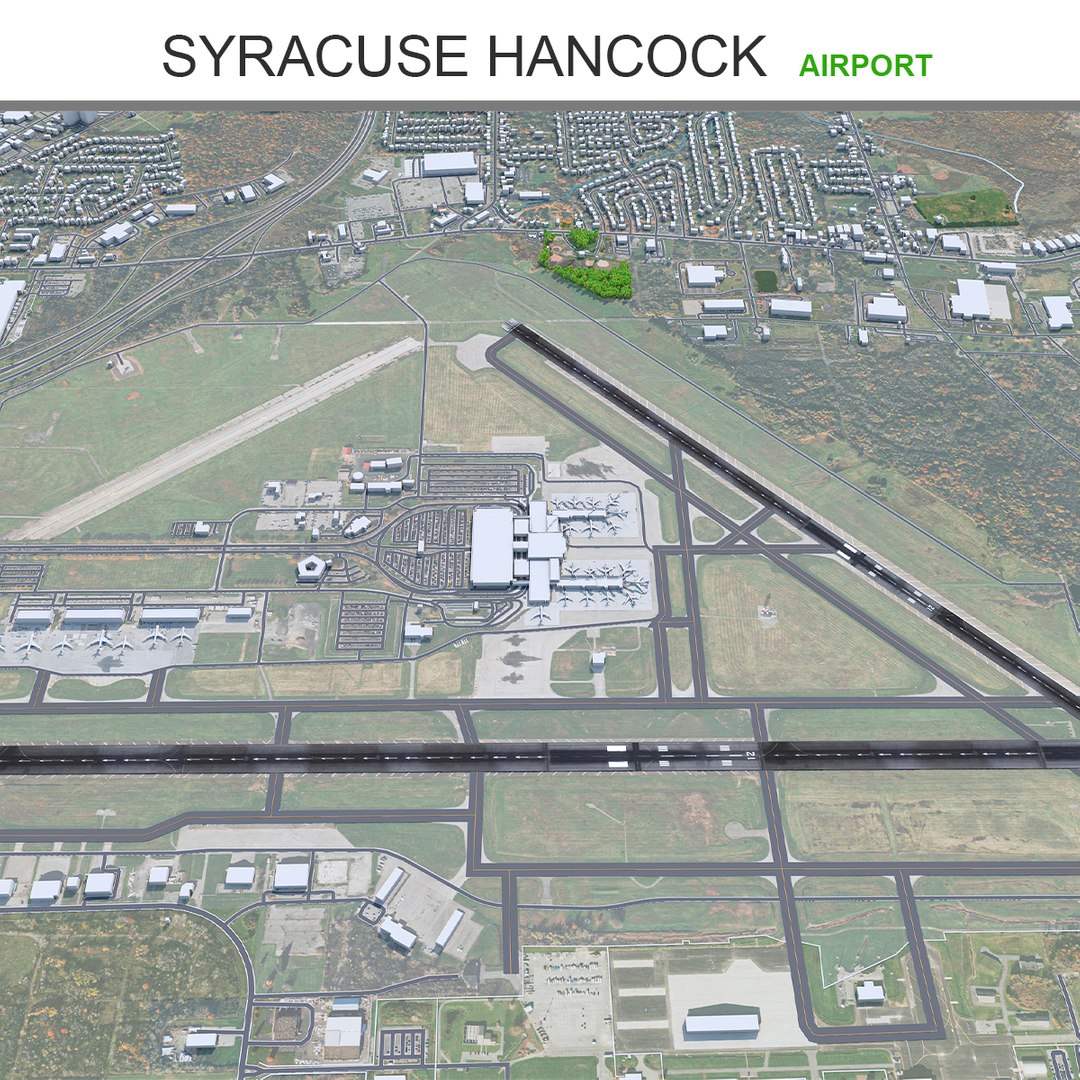 Syracuse Hancock Airport 3D Model TurboSquid 2005538