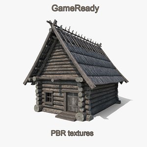 gameready wooden fantasy house 3D model