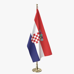 croatia office flag 3D model
