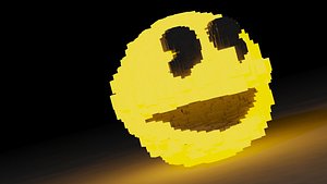 3d max pixel pacman ghost