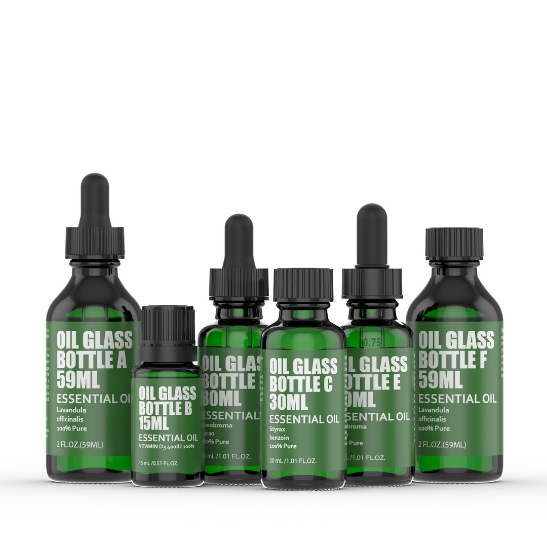 3D glass bottles oil https://p.turbosquid.com/ts-thumb/mV/QjVVsO/nSv1x2bA/all03/jpg/1578897254/1920x1080/fit_q87/953bc1a65c09fb1a67558e138686a9f00618e18c/all03.jpg