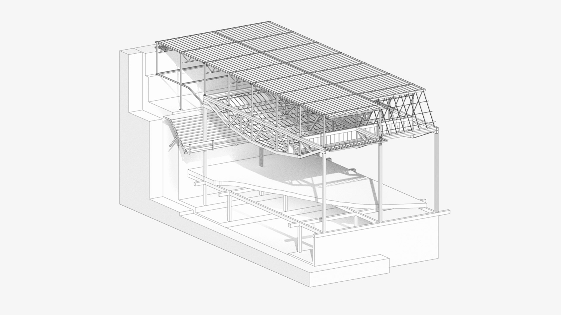 Structure detail - Gimnasio Maravillas de Alejandro de la Sota 3D model https://p.turbosquid.com/ts-thumb/mV/Qo3MLS/Q4/1920x1080wireframe/png/1664671339/1920x1080/fit_q87/a396a6886fc244fb9da4575c906b02042f66a570/1920x1080wireframe.jpg