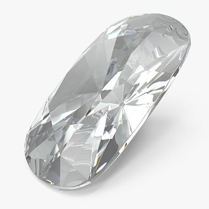 cushion cut diamond 3D model