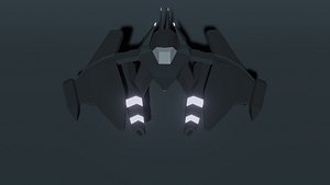 SpaceShip Fighter Low Poly