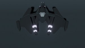 SpaceShip Fighter Low Poly