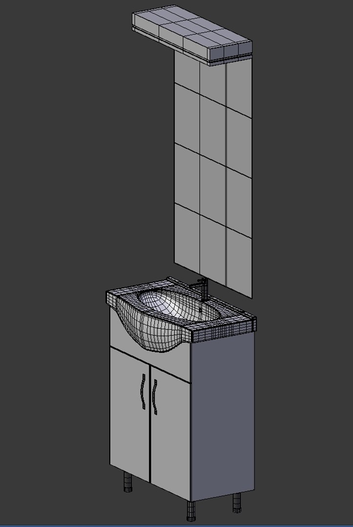 3d Bathroom Vanity Unit Model