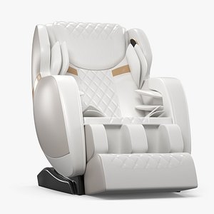 3D model Executive Comfort Massage Chair White