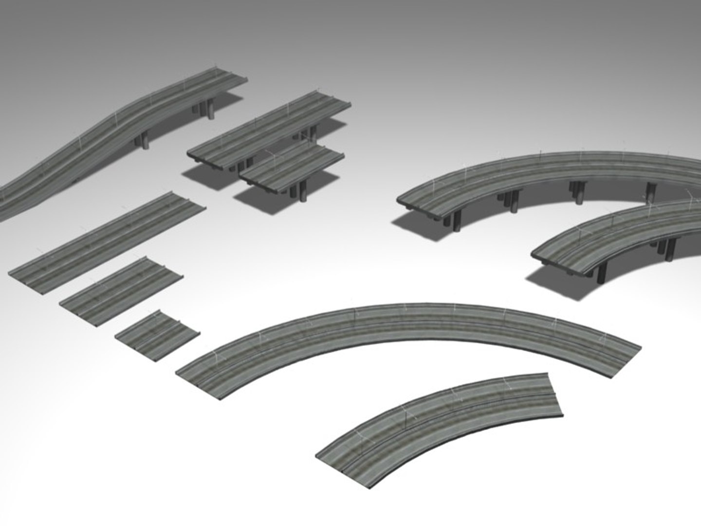 Highways Elevated 3d Model