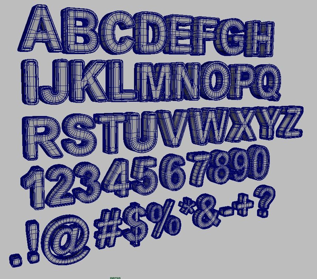 English Letters 3D Model - TurboSquid 1455191