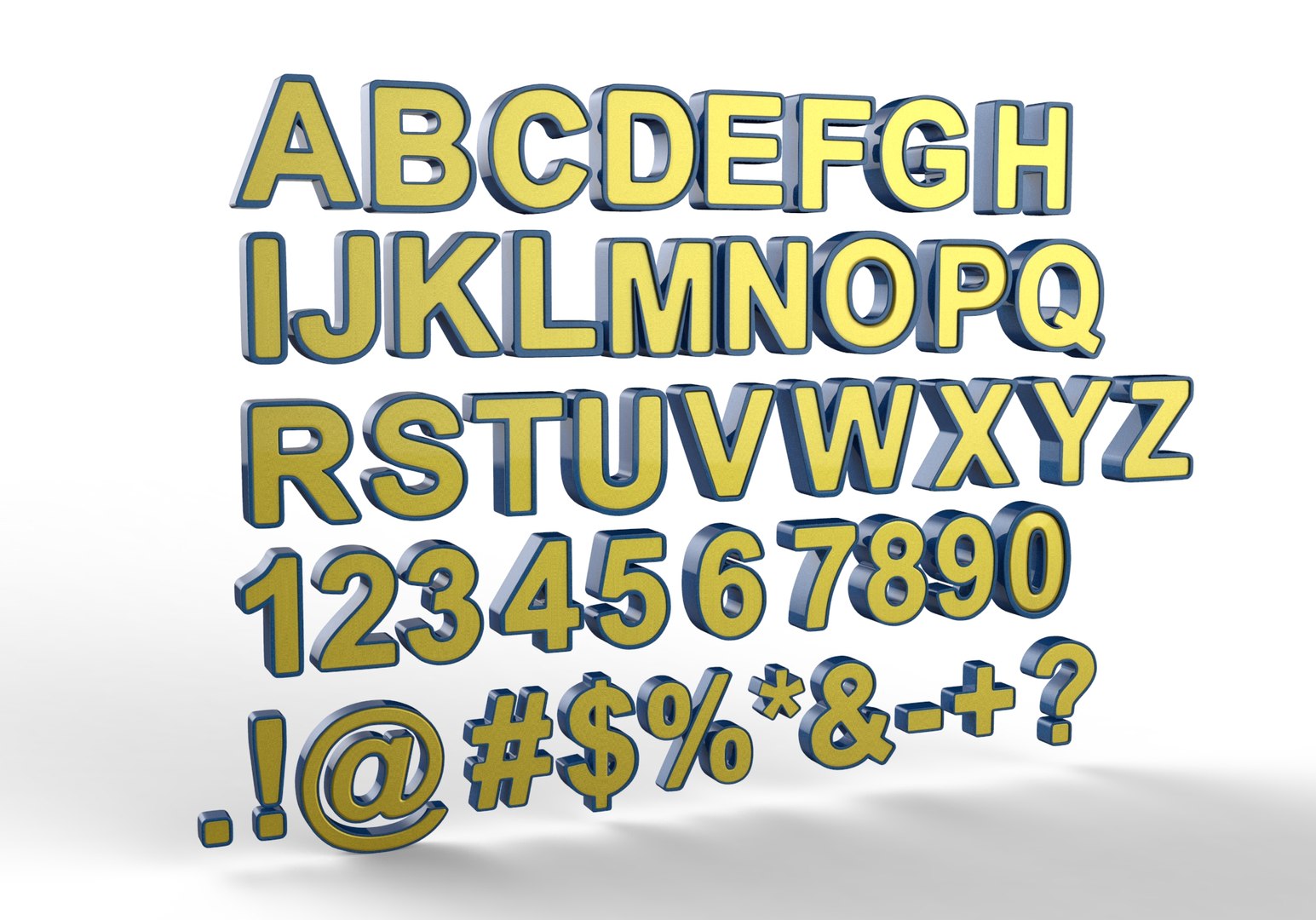 English Letters 3D Model - TurboSquid 1455191