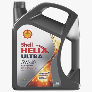 Detailed Shell Helix Motor Oil Bottle
