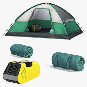 3D Dome Camping Tent with Portable Air Conditioner