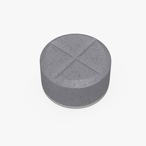 3D model Potassium Iodine Open Tablet