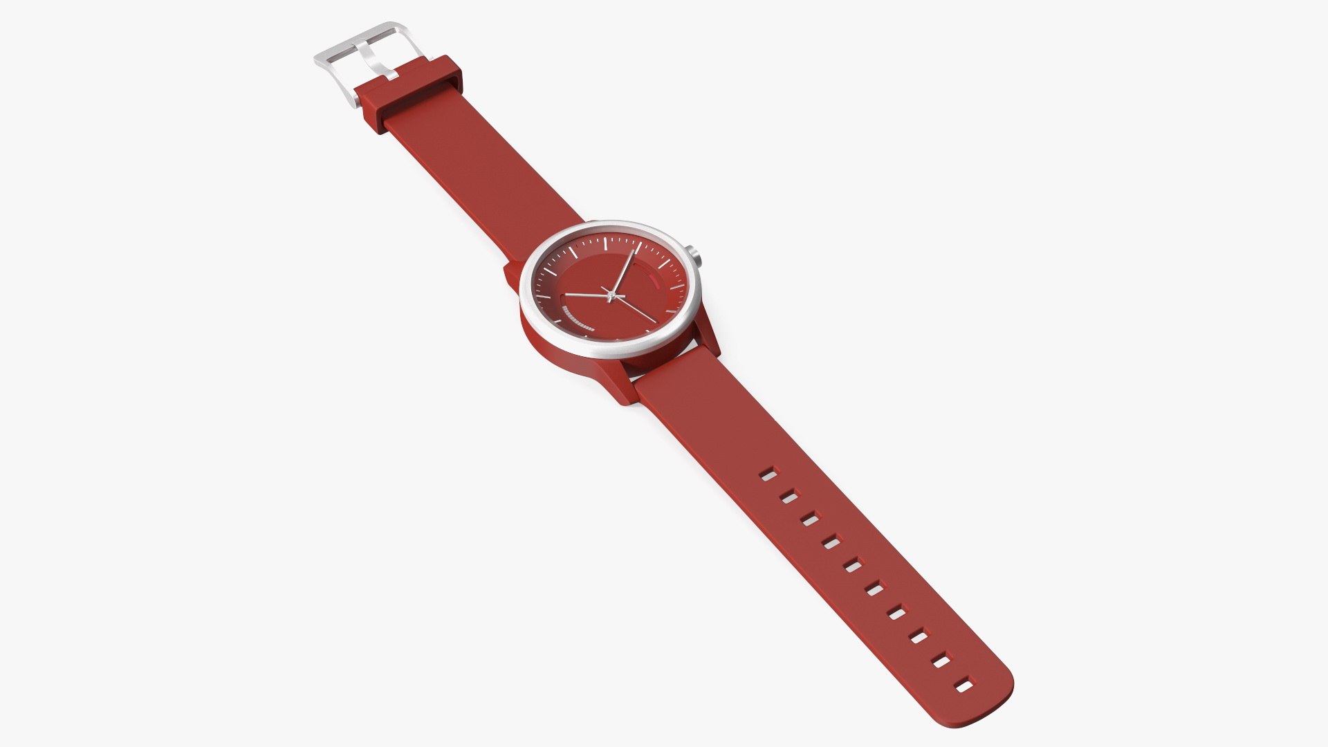 Sportive Watch with Unfastened Strap 3D model preview
