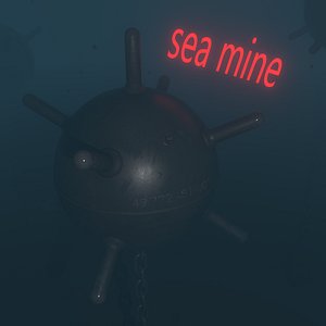 3D model sea mine