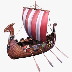 3D Stylized Viking Boat