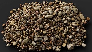 beach stone boulders ground pile pt2 PBR photogrammetry 3D model