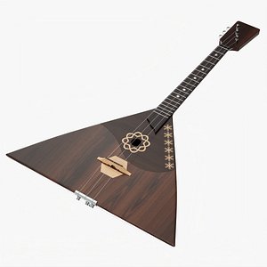 3D Balalaika 3-strings 02 model
