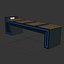 Smart City Laser Cut Metal Bench v5