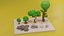 3D Low Poly Trees and Rocks Collection model