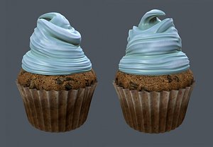 cupcake modeled obj