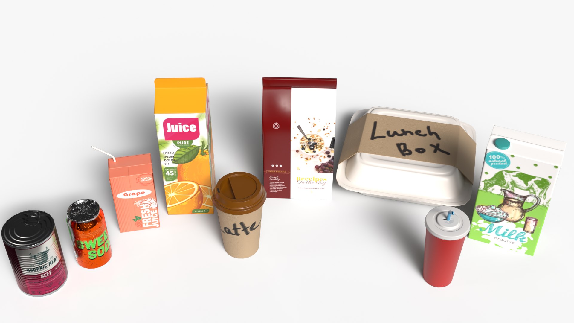 3D Model Food Products Collection - TurboSquid 2119316