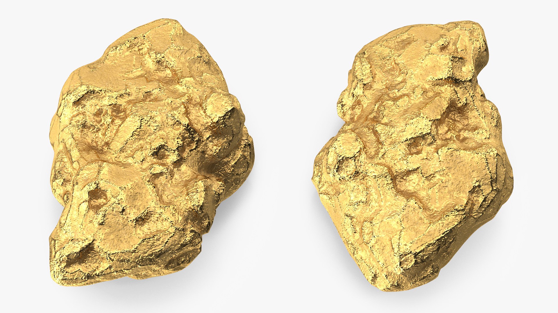 Gold Natural Mineral 3D model preview