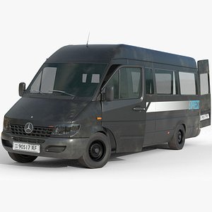 Delivery Mercedes Benz Sprinter Real Time Lowpoly