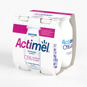 3D Actimel 4-pack 4x100g Zero Sugar 2021