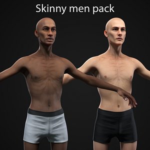 3D Skinny Men Collection model