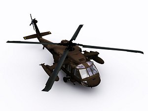 3D uh 60 blackhawk helicopter
