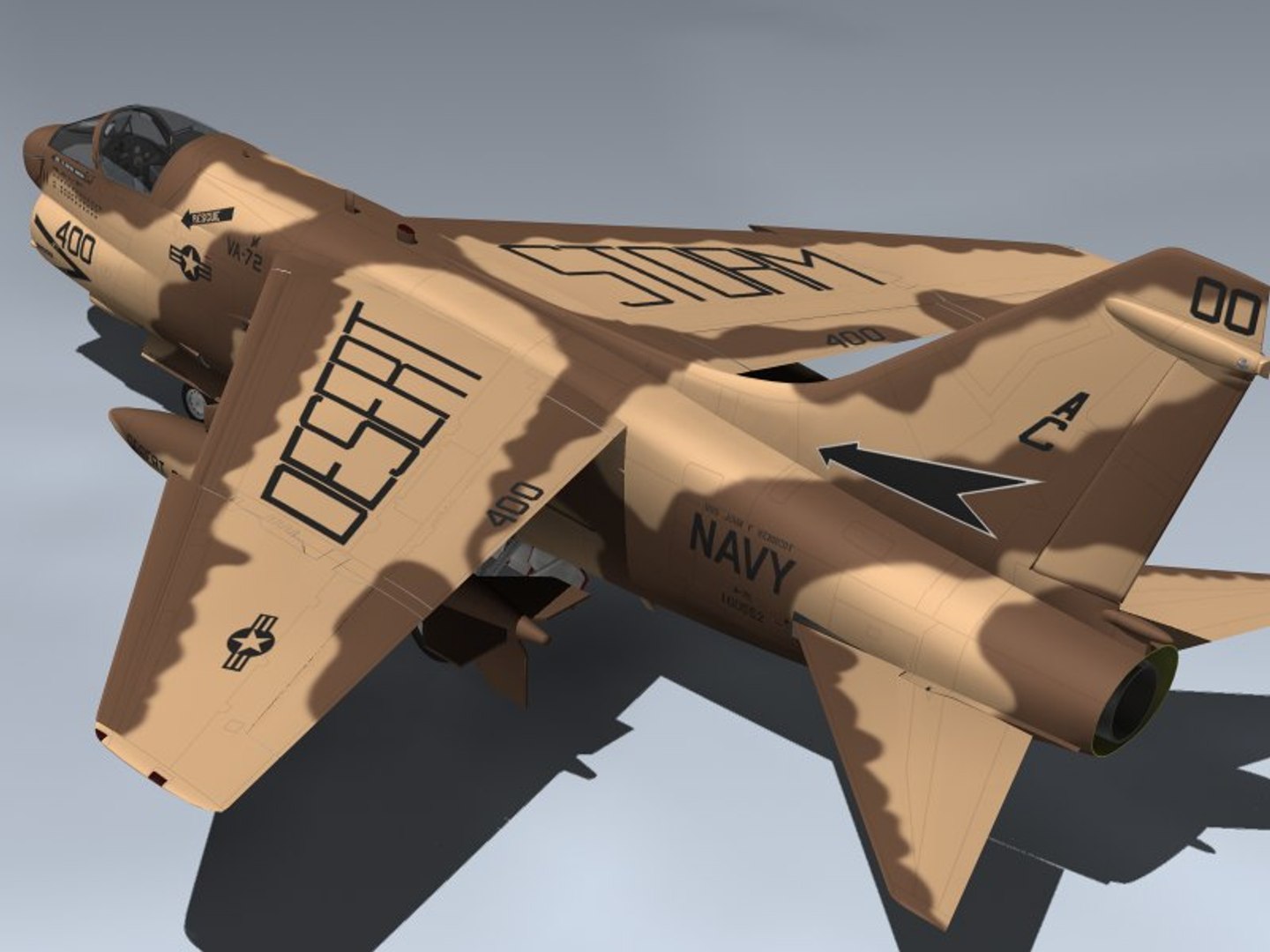 3d 3ds A-7e Corsair Ii Desert Storm