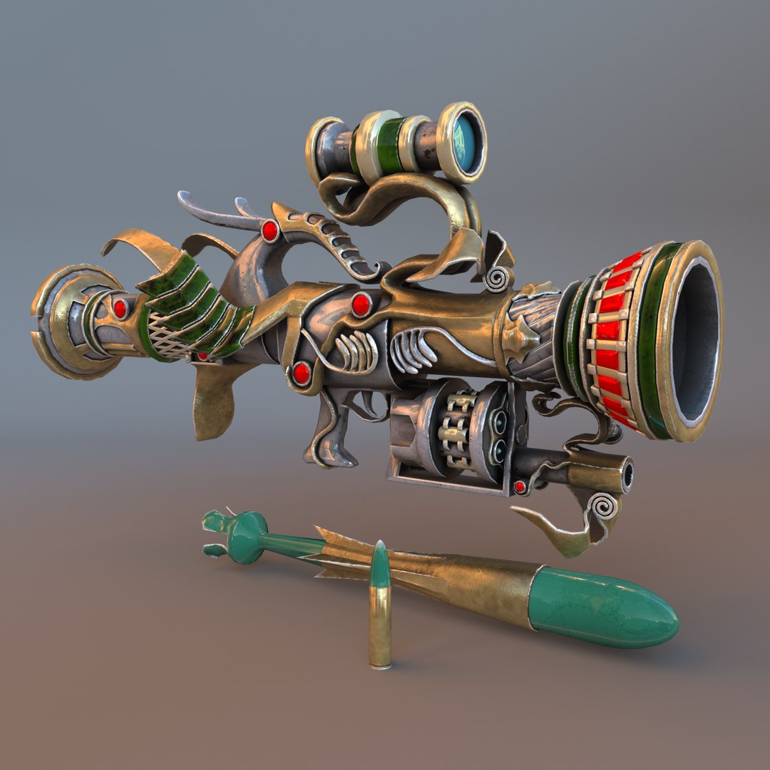 Fantasy Rifle Modeled 1 3D - TurboSquid 1612707