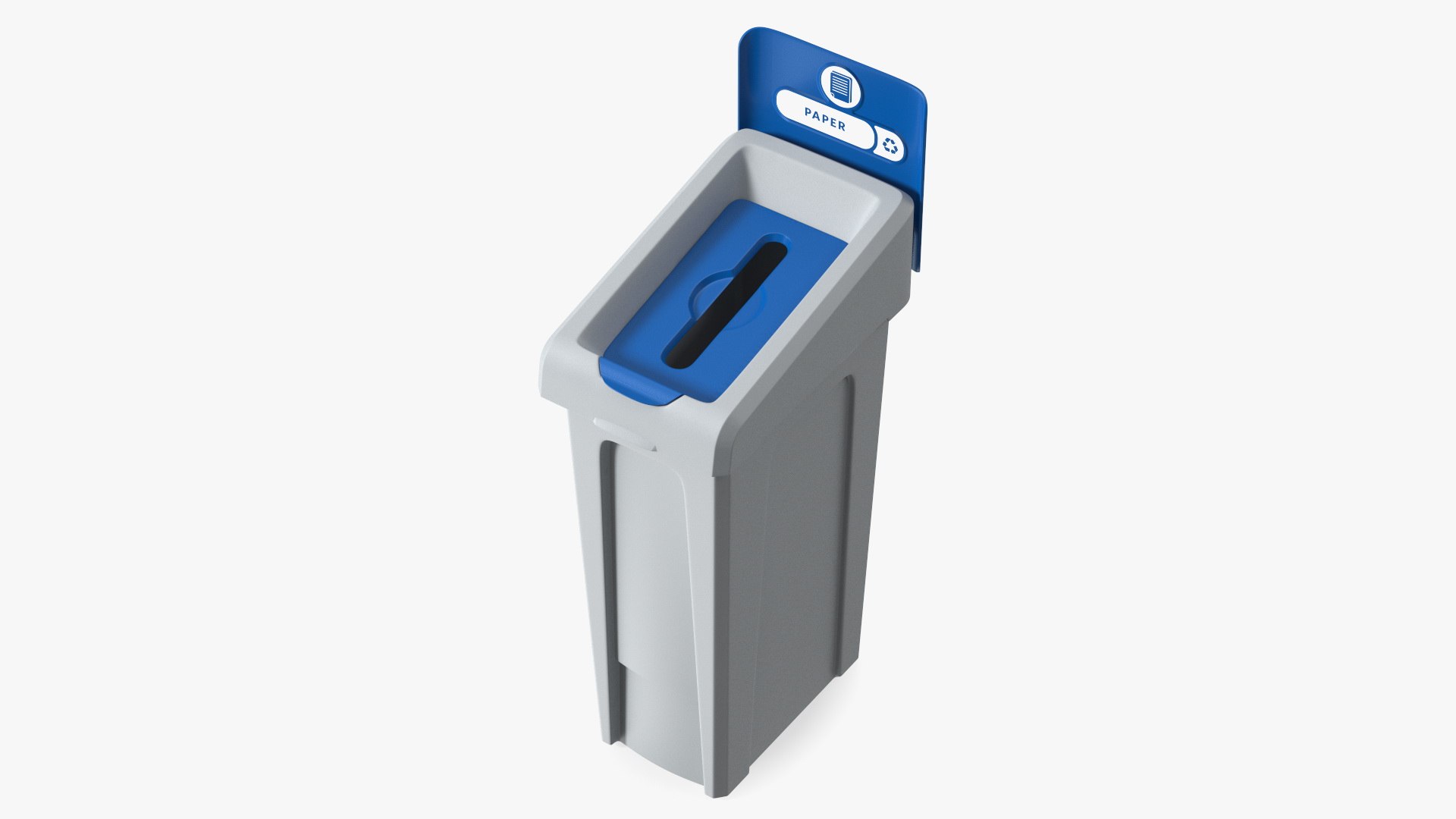 Paper Waste Recycling Bin 3D model preview