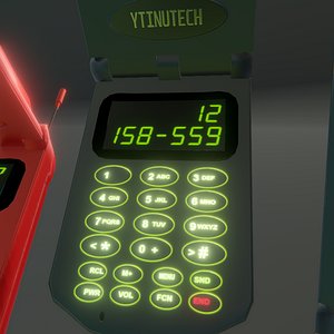 3D old flip pbr model