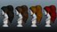 Capelli femminili low poly 4 colori