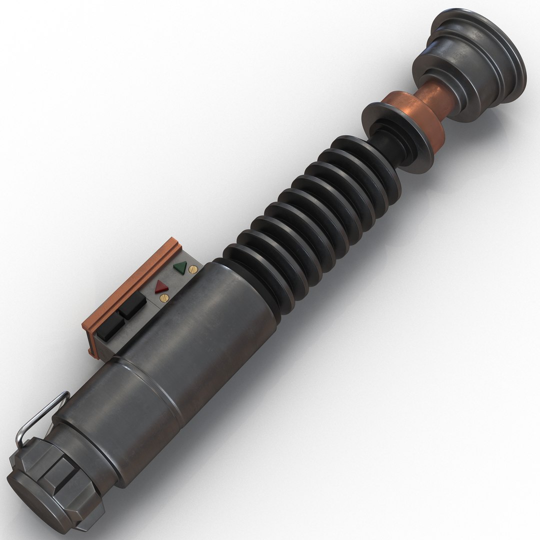 Luke Skywalker Lightsaber 2 Used 3D Model 3D model preview