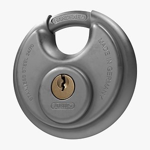disc padlock 3D