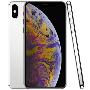 3D model apple iphone xs silver