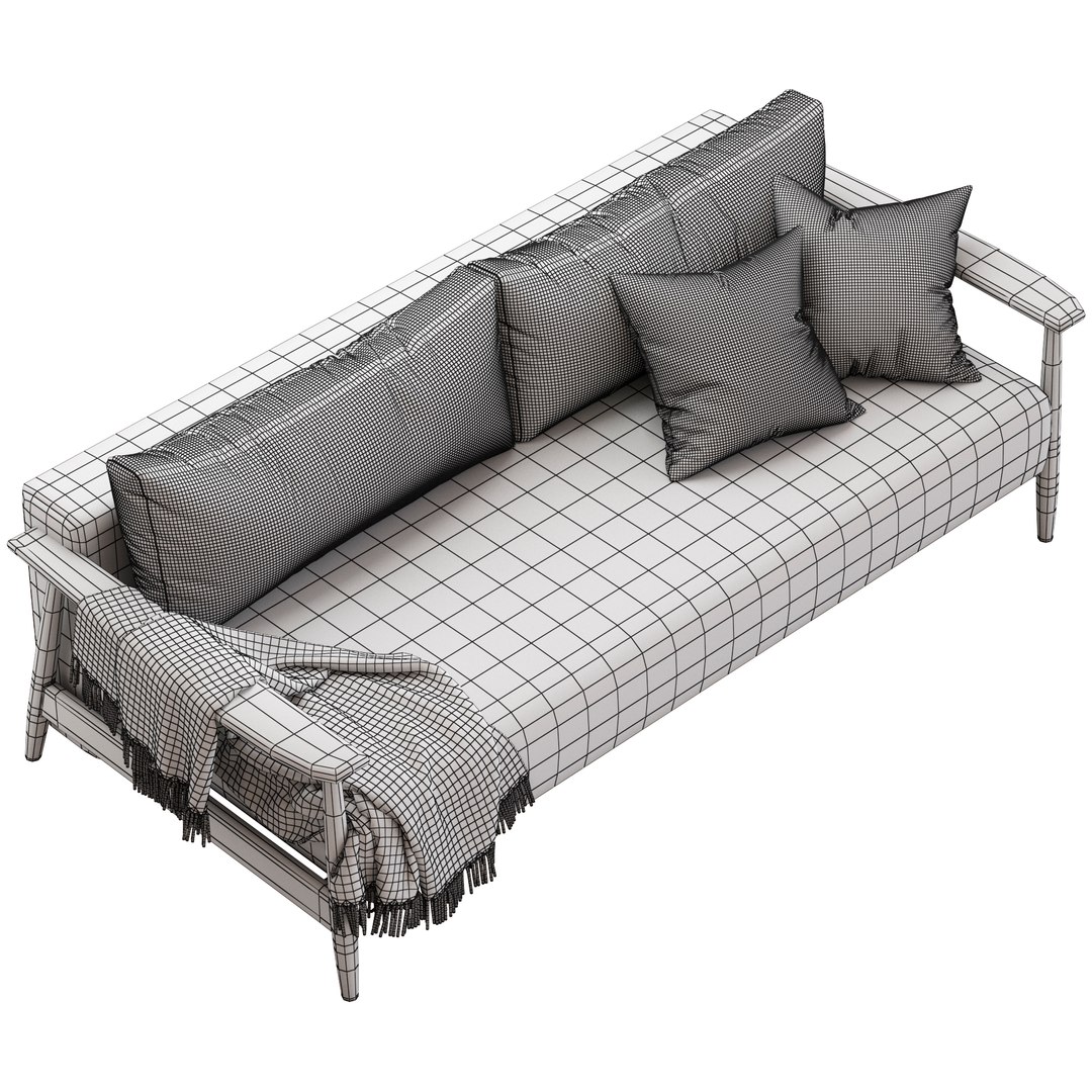 3D CB2 Una Sleeper Sofa TurboSquid 2165276