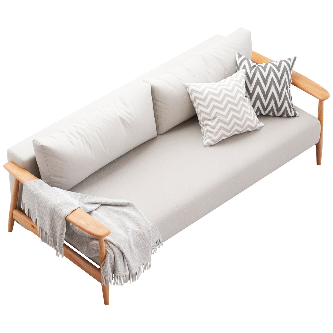 3D CB2 Una Sleeper Sofa TurboSquid 2165276