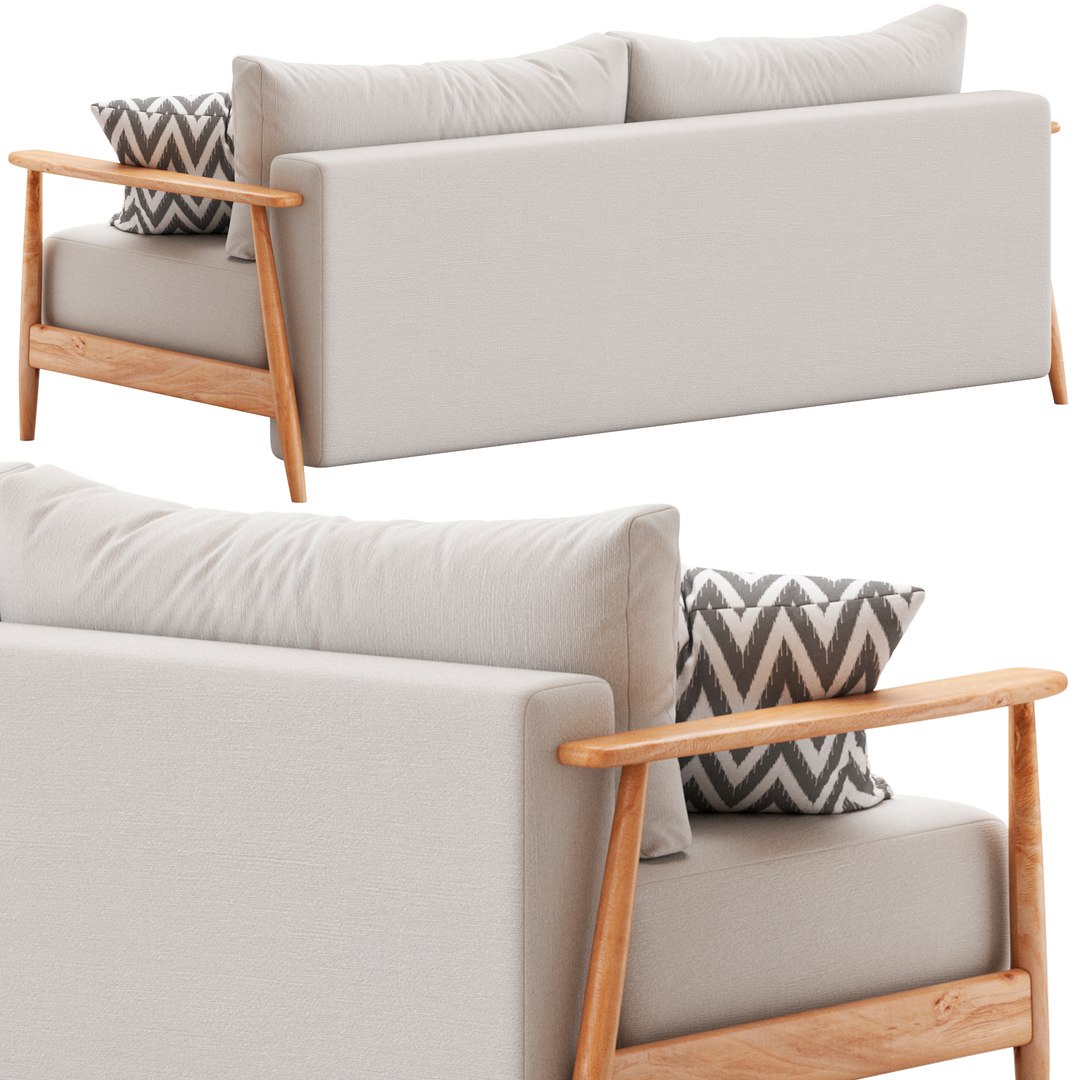 3D CB2 Una Sleeper Sofa TurboSquid 2165276