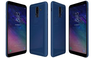 samsung galaxy a6 blue 3D model