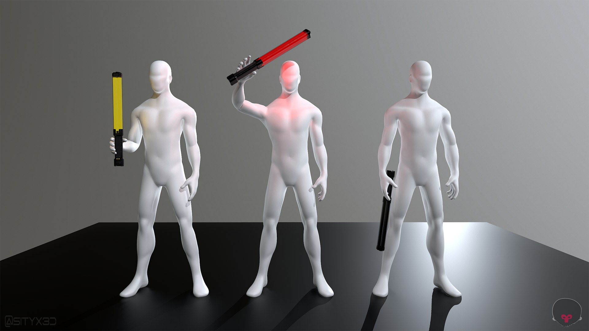 3D model Scifi big flashlight - TurboSquid 1990442