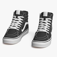 High Top Canvas Street Sneakers Black