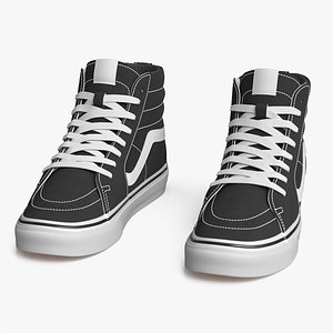 High Top Canvas Street Sneakers Black