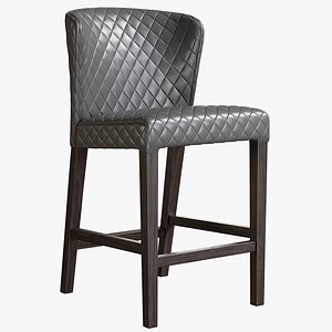 Bar Stool Curran Quilted Onyx