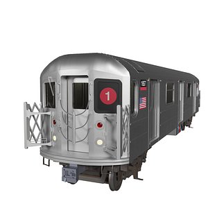 r62a subway train nyc 3D model