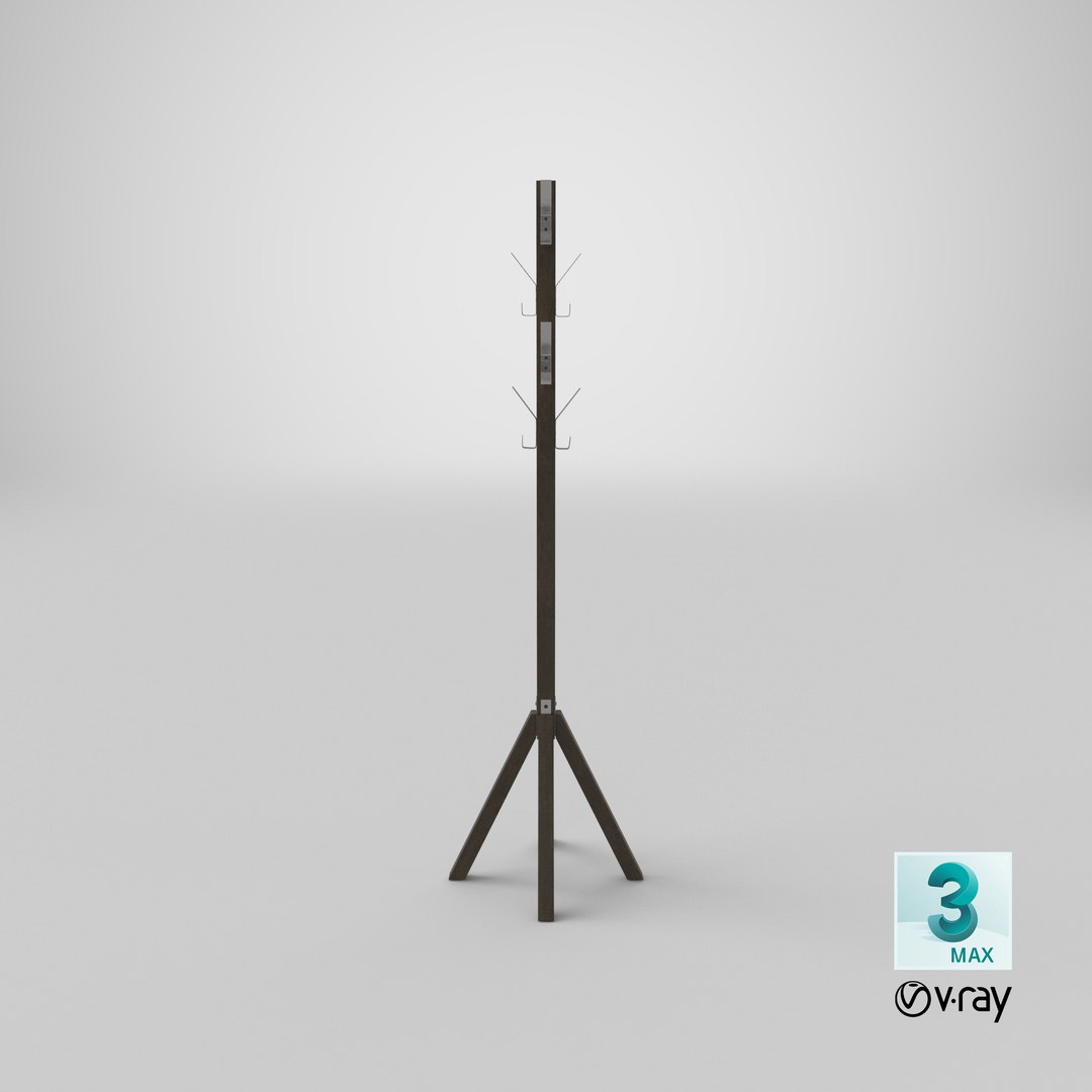 3D Contemporary Coat Rack Model - TurboSquid 1287293