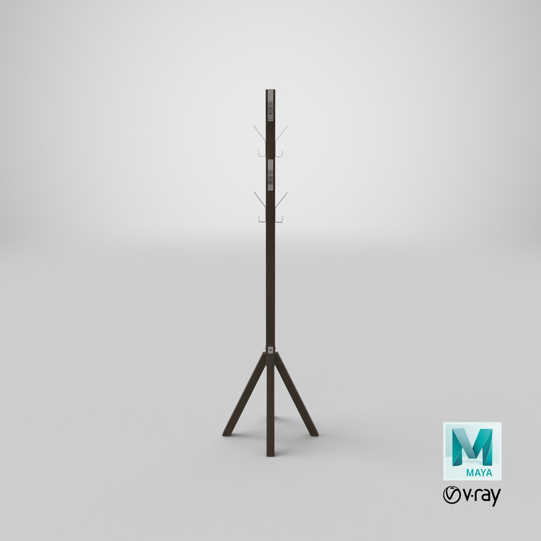 3D Contemporary Coat Rack Model - TurboSquid 1287293